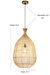 Handmade Rattan Teardrop Pendant Light