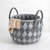 Handwoven Felt Basket Storage With Carry Handles Set Of 3