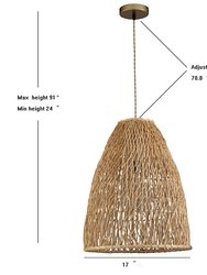 Lisbet Pendant Bell Wicker Rattan Hanging Lamp