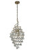 Mildred Contemporary 3- Light 14" Wide Brushed Champagne Chandelier