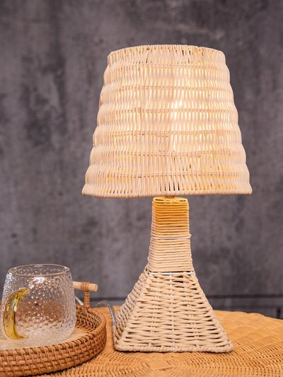 ELE Light & Decor Modern Boho Rattan Table Lamp Woven Bedside Light product