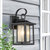 Pearl Textured Seedy Glass 1-Light Outdoor Lantern Sconce - Matte Black