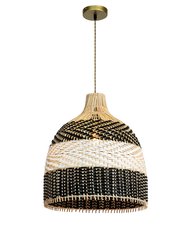 Rattan Black&White Pendant Light