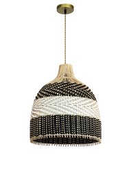 Rattan Black&White Pendant Light