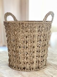 Seagrass Bohemian Storage Baskets With Handles