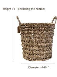 Seagrass Bohemian Storage Baskets With Handles