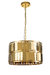 Sweeney Contemporary 4-Light Gold Stainless Steel Drum Chandelier