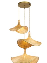 Three Lights Unique Rattan Pendant Light