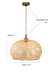 Wicker Rattan Dome Pendant Light