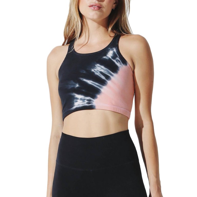 Bella Crop Tank Top - Onyx And Blush