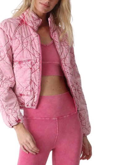 Electric & Rose Quilted Jacket In Acid Magenta product