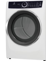 8.0 Cu. Ft. White Steam Electric Front Load Dryer