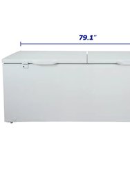 21 Cu. Ft. White Two Door Chest Freezer