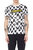 Knit Checkered T-Shirt In Black - Black