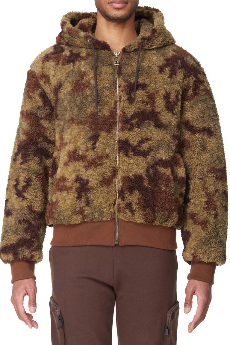 Sherpa Hooded Camo Jacket - Loden Frost Camo