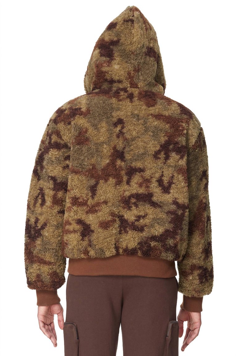 Sherpa Hooded Camo Jacket