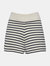 Lea Stripe Short - Ivory / Navy Stripe