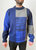 Men's Color - Block Sweater - Blue + Grey Multi