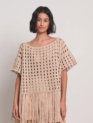 Olivia Crochet Top - ECRU