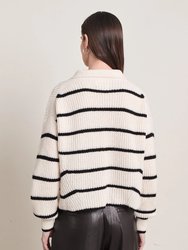 Tatum Sweater Ivory/Black Stripe