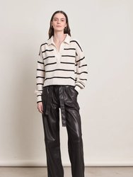 Tatum Sweater Ivory/Black Stripe