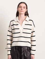 Tatum Sweater Ivory/Black Stripe - Ivory/Black Stripe