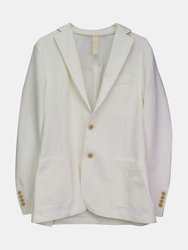 Eleventy Men's Grey Melange Pique Blazer Sport Coats & - 40 US / 50 EU - White