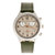 Antoine Chronograph Leather-Band Watch With Date - Olive/Pewter