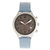 Antoine Chronograph Leather-Band Watch With Date - Light Blue/Charcoal