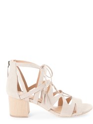 Burano Tasseled Beige Suede Sandals - Beige