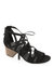 Women's Burano Tasseled Black Suede Sandals - Black