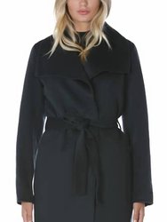 Wool Ella Wrap Coat Jacket Outerwear - Teal