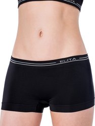 Women's Low Rise Seamless Boy Short - Black