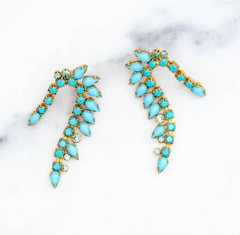 Solana Earrings In Blue - Blue