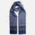 Amalfi Blue Long Slim Silk Scarf - Blue