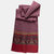 Amalfi Burgundy Long Slim Silk Scarf