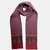 Amalfi Burgundy Long Slim Silk Scarf - Burgundy