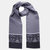 Amalfi Grey Long Slim Silk Scarf - Grey