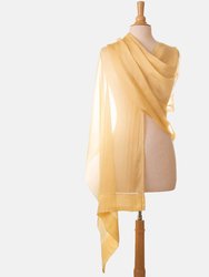 Carmen Buttercream Yellow Silk Scarf Shawl