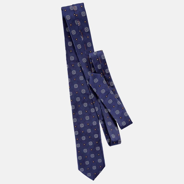 Casablanca Indigo Mogador Jacquard Tie