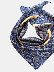 Caserta Blue & Yellow Silk Neckerchief - Blue/Yellow