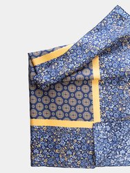 Caserta Blue & Yellow Silk Neckerchief