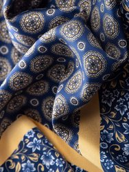 Caserta Blue & Yellow Silk Neckerchief