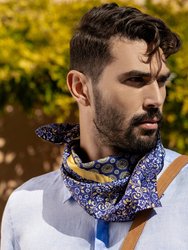 Caserta Blue & Yellow Silk Neckerchief