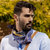 Caserta Blue & Yellow Silk Neckerchief