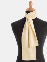 D'Alessio Butter Yellow Slim Silk Opera Scarf