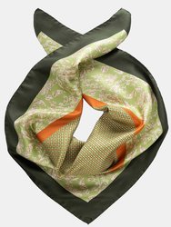 Deruta Lime Silk Neckerchief - Lime