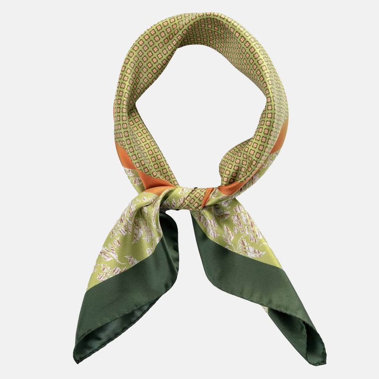 Deruta Lime Silk Neckerchief