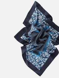 Deruta Ocean Blue Silk Neckerchief