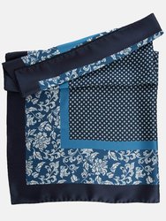 Deruta Ocean Blue Silk Neckerchief